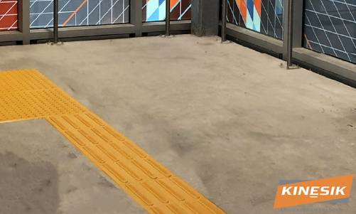 AccessTile Cast-In-Place Tile Wayfinding Bars