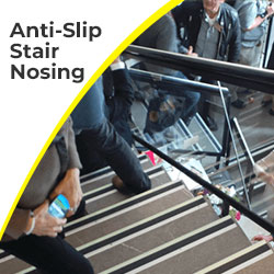 Why do Public stairs need mandatory code compliant anti slip stair nosing